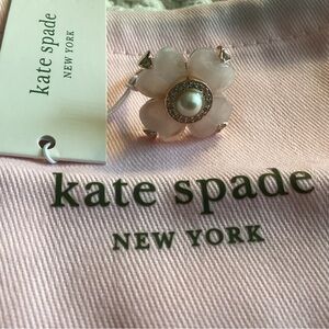 Kate Spade Pink Flower Ring with Pearl